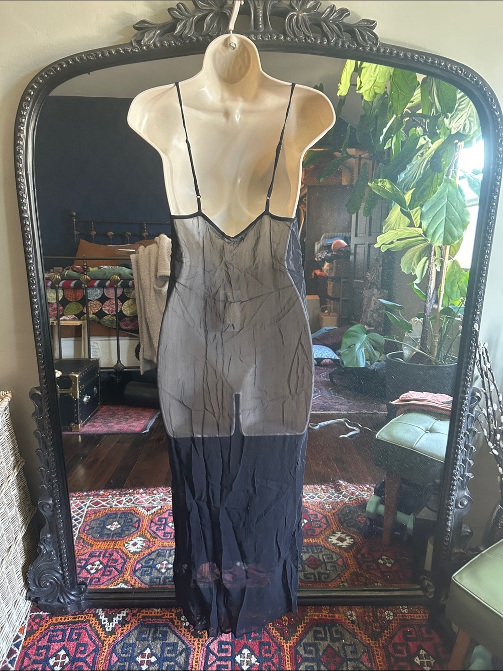 Doen long deep v neck slip dress. Small. NWT - Picture 2 of 8